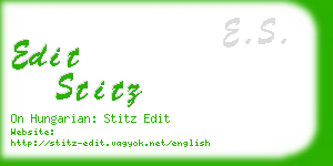 edit stitz business card